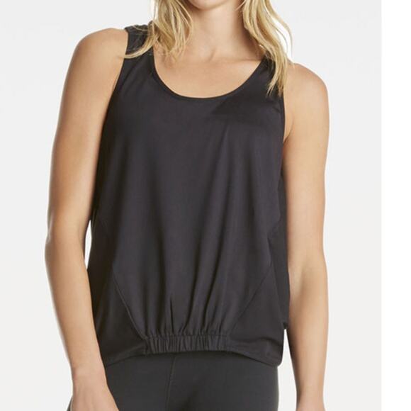 Fabletics Lucia Tank Top Women L Black Reversible Switchback Performance Workout - Picture 2 of 15